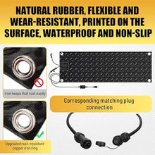 Electric Snow Melting Mats, Non-Slip Rubber Snow and Ice Heated Pad, Snow Melt Heated Walkway Mat, 10" X 30" Winter Outdoor Snow Mat