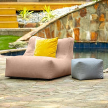 Jaxx Coza Outdoor Chair - Large Bean Bag Lounge Chair for Poolside & Patio Lounging - Sunbrella, Petal