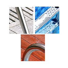 Swimming Pool Ladder Stainless Steel handrail guardrail 3-Layer Non-Slip Safety Pedal Large Private Swimming Pool Outdoor Entertainment Facilities (Silver 158cm)