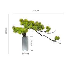 QWERAXZG Simulation Welcome Pine Bonsai Small Decoration Zen Office Desktop Green Plant
