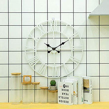 WKNHHL Outdoor Garden Wall Clock, Retro Wrought Roman Numeral Iron Art Wall Clock Garden Clocks Outdoor Waterproof Indoor Outdoor Decoration Outside Clock Outdoor Wall Clock Met