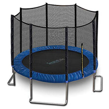 SereneLife Kids Trampoline with Net & Basketball Hoop Blue