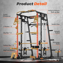 FEIERDUN Smith Machine FOR01 Home Gym Power Cage Orange