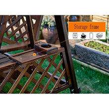 ELUKHT Creative Hotel Patio Porch Swing Glider with Stand 3 Person Outdoor Patio Swing Chair, Wooden Porch Glider Swing Chair Outdoor Swing Chair Bench Suitable for Poolside, Balcony