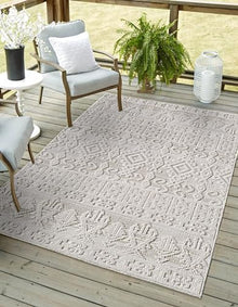 NEW HOME Prestige Natural Textured Indoor/Outdoor Area Rug Natural