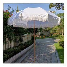 Garden Umbrella With Tilt Function, Large Market Table Umbrella, Sun Shade For Outdoor, Terrace, Balcony, Pool, Beach, Camping, Decoration, 2m, White