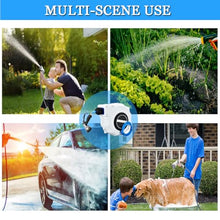 Automatic Telescopic Hose Reel,Retractable Garden Hose Reel,180° Swivel Base,10+1m/12+1m/15+1m/20+1m,Adjustable Output Tube Length (20m)