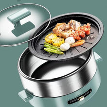 Round Barbecue Stove Household Electric Barbecue Pot Plate Smokeless Non-stick Grill