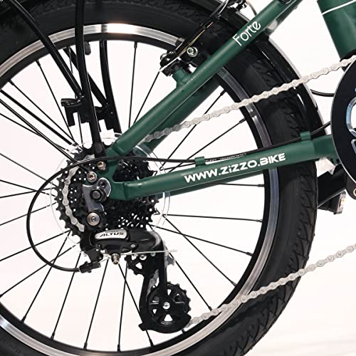 ZiZZO Forte Heavy Duty Folding Bike 20-Inch Green 8