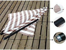 KOMFGT Rectangular Stripe Patio Umbrella, Beach Umbrella Without Base, Market Table Umbrella for Garden Beach Outdoor