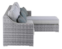 Elle Decor Vallauris Patio Outdoor Furniture Collection, Premium All Weather Wicker, Storage Sectional, Gray