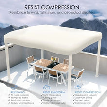 Kozyard Outdoor Louvered Pergola with Adjustable Roof White 12' x 14'