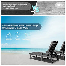 hOmeQomi Lounge Chair Set of 2 Adjustable Backrest All Weather Waterproof Black
