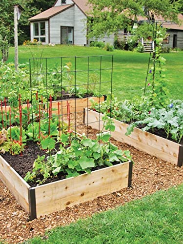 Gardener's Supply Company Raised Garden Bed | Outdoor Planter Box w/Extra Deep Height for Rooted Plants, Herbs Flowerbed & Vegetable Garden Wooden Box | 4' W x 8' L x 14" H