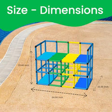 Funphix Outer Railing Swimming Pool Platform for Toddlers and Kids – Learn to Swim Outdoor Playset – Multi-Level Toddler Swim Platform for Swim School, Backyard Pool – Colorful Kids Pool Equipment