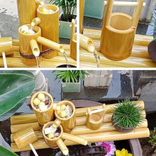 GenSDH Natural Bamboo Water Fountain, Zen Feng Shui Garden Fountain, Circulating Water Ornament for Fish Tank, Waterscape Decoration, for Bird Bath, Pond, Backyard, Garden, 27.6,27.6in(70cm)