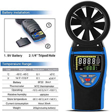 Handheld Anemometer,Airflow Gauge Measures Wind Velocity Temperature (℃/℉) for HVAC CFM,Weather Tester with Wind Chill Backlight Ideal for Windsurfing, Sailing, Fishing, Outdoor Sports