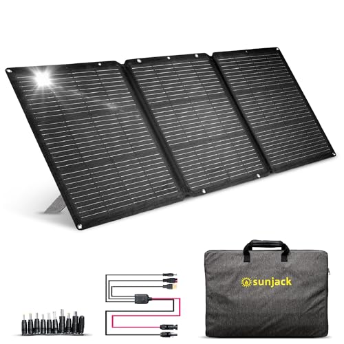 SunJack 120W Foldable Portable Solar Panel Charger