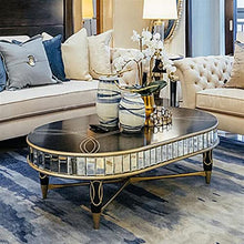 living room table Vintage and Luxury Coffee Table with Storage, Mirrored Rectangular Coffee Table, Living Room Decoration Coffee Table with Stable Wood Legs outdoor side table ( Size : 90x68x45cm )