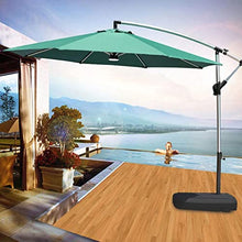 RWGOVLU Folding Parasol With Simple Base 2.7m Large Outdoor Garden Sun Umbrella Patio Leisure Umbrella, Height & Angle Adjustable