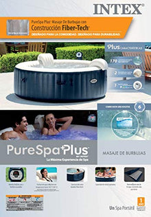 Intex PureSpa Inflatable Portable Hot Tub Blue