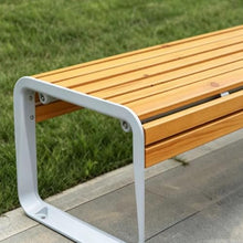 Vttui Backless Patio Bench, 2 Person Outdoor Park Bench