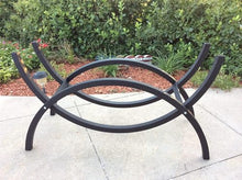 Woodhaven Black Crescent Firewood Rack With Cover (5 Foot)