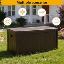 Large Lockable Waterproof Outdoor Storage Bench, Patio Storage Box Container for Furniture Cushions, Garden Pool Yard Tools Organization