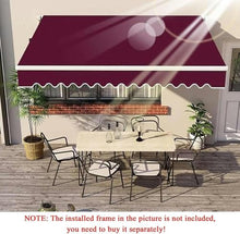 Manual Retractable Awning Door Window Awning Shelter Outdoor Canopy Home Deck Canopy with Manual Crank Handle（Frame Included ）
