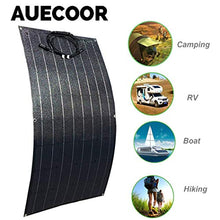 AUECOOR 600 Watts Solar & Wind Power Kit: 2pcs 100W Flexible Solar Panel & 400W Wind Turbine for Home, Boat, RV, Caravan, Other Irregular Surface