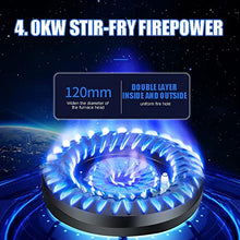 Built-in Gas Stove 1 Burner, 4.0/KW Fire Power Cast Iron Pot Holder With FFD Protection, Tempered Glass Gas Single Stove For Home Kitchen, Camping And Travel (Size : LPG)
