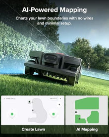 roborock RockMow X115H Robot Lawn Mower, Wire-Free 4WD Robot Lawn Mower with Full-Band RTK + Quad-Vision Navigation, Auto Mapping, Multi-Sensor AI Obstacle Avoidance, 80% Slope, Covers Up to 0.37 Acre