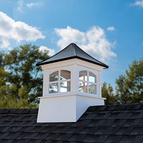 Good Directions Windsor Vinyl Black Aluminum Roof Cupola 26" x 38" Black