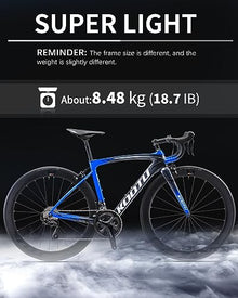 KOOTU Carbon Road Bike Lightweight Bicycle with Shimano 105 R7000 Groupset Black Red