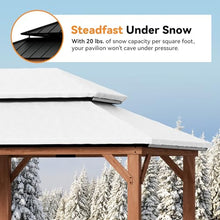 Modern Shade Wood Gazebo 12x20 with Double Galvanized Steel Roof
