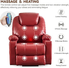 HTERWQEA Power Lift Recliner with Heat Massage & USB-C Port