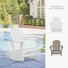 Signature Design by Ashley Sundown Treasure HDPE Patio Rocking Chair, White