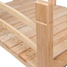 Shine Company 4982N 6 Ft. Cedar Wood Garden Bridge with Side Rails, Natural