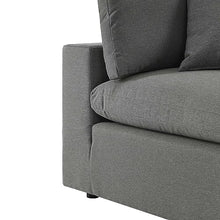 Modway Commix Overstuffed Outdoor Patio Sofa in Charcoal
