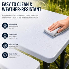 New Home Era Premium 6ft Folding Picnic Table – Heavy-Duty Portable Outdoor Table with Benches | Large Folding Adult Picnic Table for 8 | Backyard, Camping, Patio & Outdoor Gatherings (Pack of 3)