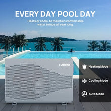 TURBRO 33,000 BTU Inverter Swimming Pool Heat Pump, Up to 10,000 Gallons