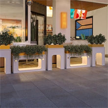 YUHUAWF Garden Bench Landscape Flower Bed Splicable Outdoor Planter Box Planter Box with Bench