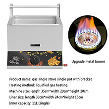 ERoomQ Gas Fryer, Large Capacity Stainless Steel Fryer for Home and Commercial, Adjustable Firepower,with Baskets and Lids, for Chips Donuts Fish,Single Cylinder + Fried Blue,Single Cylinder