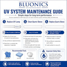 Whole House UV Water Filter System 12 GPM – 55W Stainless Steel UV Light – LED Indicator & Alarm – Well & City Water – Includes 2 Extra Bulbs, Ballast & Quartz Sleeve – Bluonics