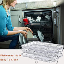 AFPSDLFJDLS Grill Rack Stackable Grid Air Fryer Holder 3-Layers Stainless Steel Household Gadgets for Family Baking Outdoor Camping(Black)