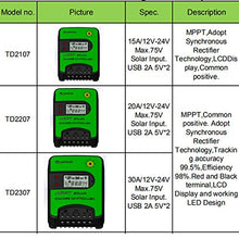 Solar Controller TD2307 12/24V 30A LCD Screen mppt Solar Charge Controller LDSOLAR