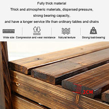 ZOCWJK Garden Benches, Park Bench Patio Garden Bench Backyard Benches, Outdoor Carbonized Solid Wood Storage Bench, Large Deck Box in The Garden Backyard with Backrest, Patio Fu(
