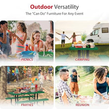 Leisure Craft 6 ft Outdoor Metal Picnic Table with Bench for 6, Made in USA