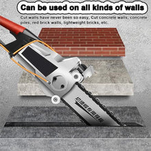 Electric Diamond Concrete Chain Saw, 7280rpm Heavy-Duty Professional Wall Cutter for Pavement Masonry Cutting (Double Chain350)