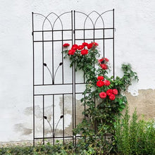 Metal Garden Trellis for Climbing Plants, Rustproof Outdoor Flower Support, Versatile Ivy Vines, Roses, Morning Glory, Clematis, Jasmine, Grape, Sturdy Powder-Coated Metal Trellis (Black,4)